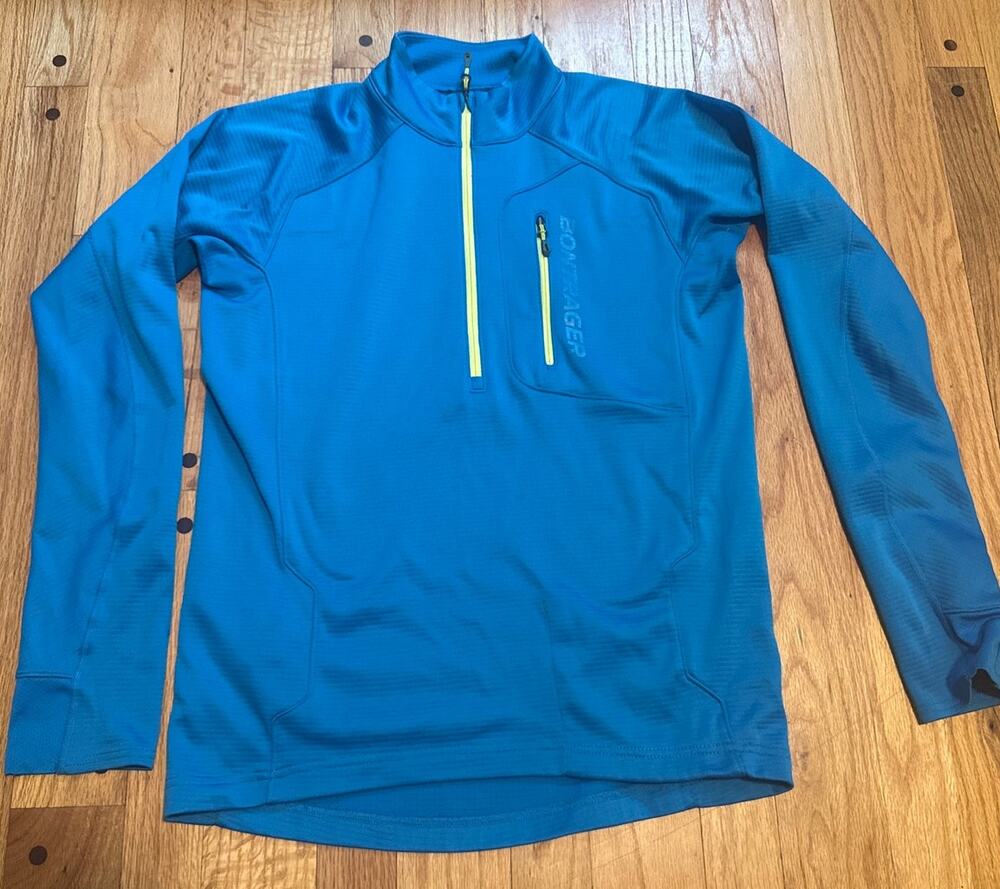 Bontrager Evoke Thermal Cycling Jersey Men's M/L Blue Profila Half Zip Pocket